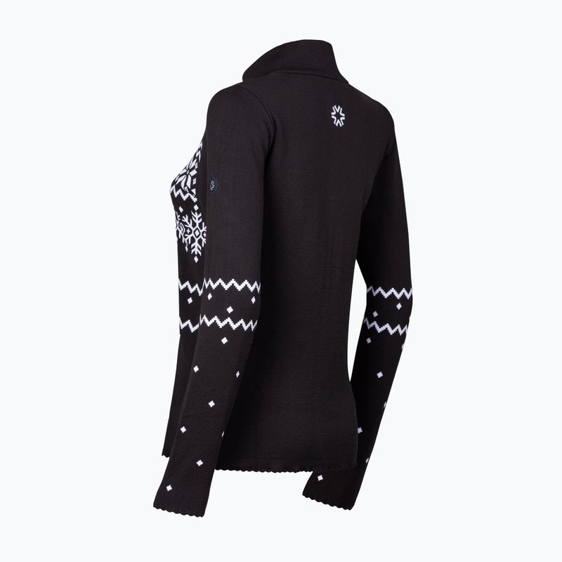 Moteriškas termoaktyvus džemperis Newland Guenda Full Zip black/white 2