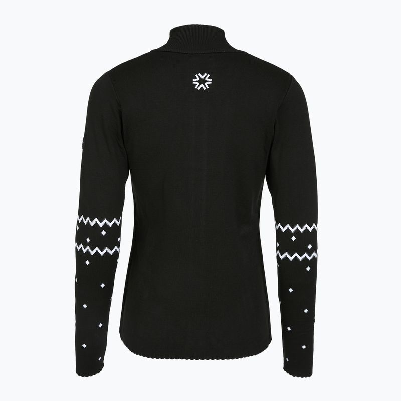 Moteriškas termoaktyvus džemperis Newland Guenda Full Zip black/white 2