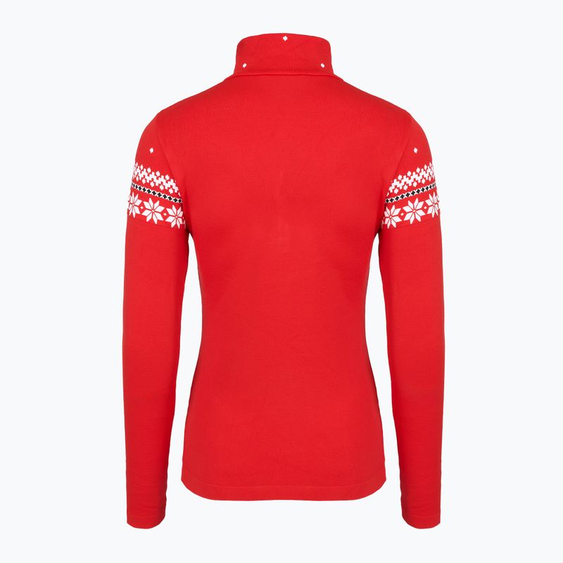Moteriškas termoaktyvus džemperis Newland Hilde Half Zip red/white 2