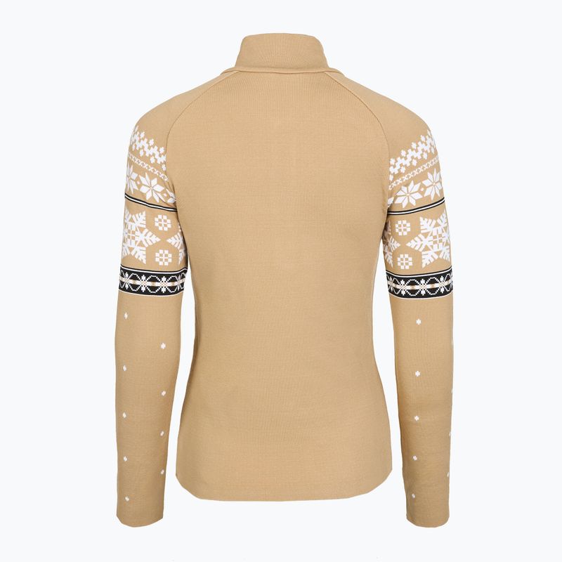 Moteriškas termoaktyvus džemperis Newland Isalind Half Zip biscuit/white 2