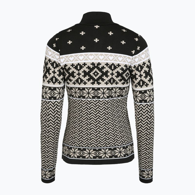 Moteriškas termoaktyvus džemperis Newland Kristel Half Zip black/stone 2
