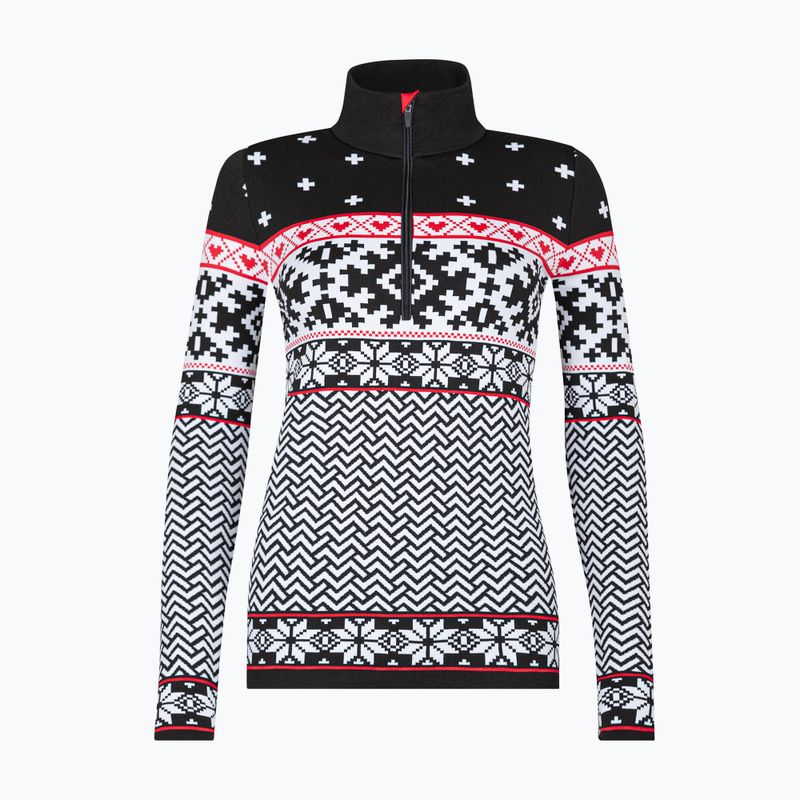 Moteriškas termoaktyvus džemperis Newland Kristel Half Zip black/white