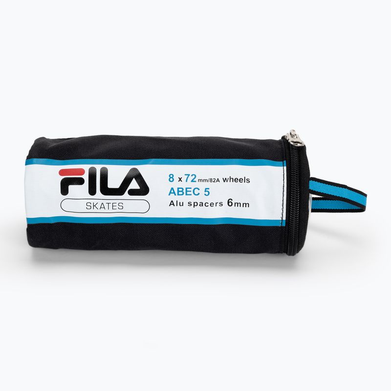 FILA Ratai ABEC 5 72mm/82A 8 vnt. balti riedučių ratai su guoliais. 3