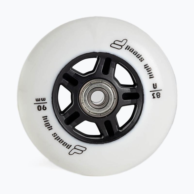 FILA Ratai ABEC 9 90mm/83A 8 vnt. balti riedučių ratai su guoliais.