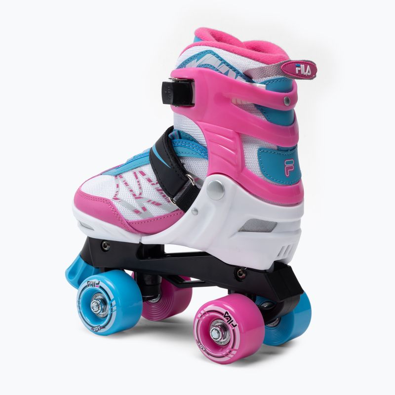 Vaikiškos ratukinės pačiūžos FILA Joy G white/pink/light blue 3