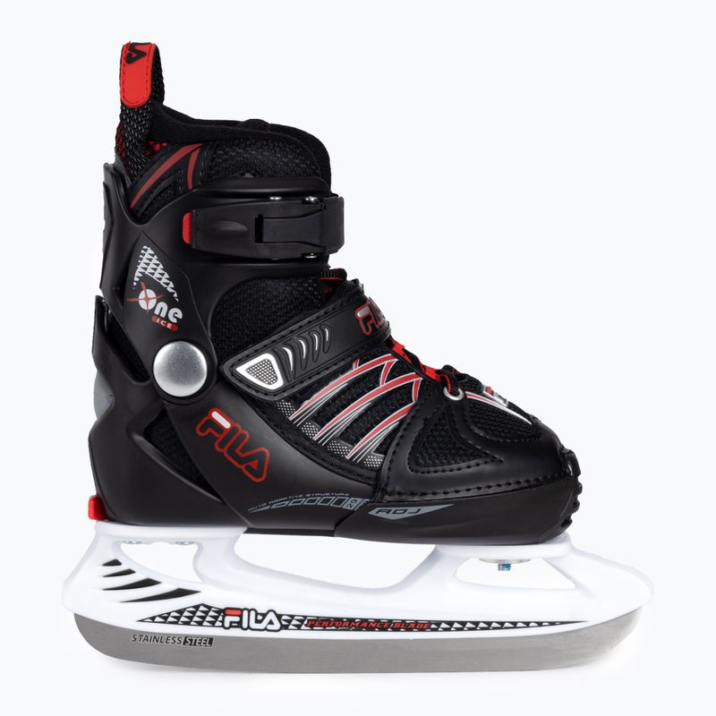 FILA X-One vaikiškos pačiūžos juoda/raudona 2