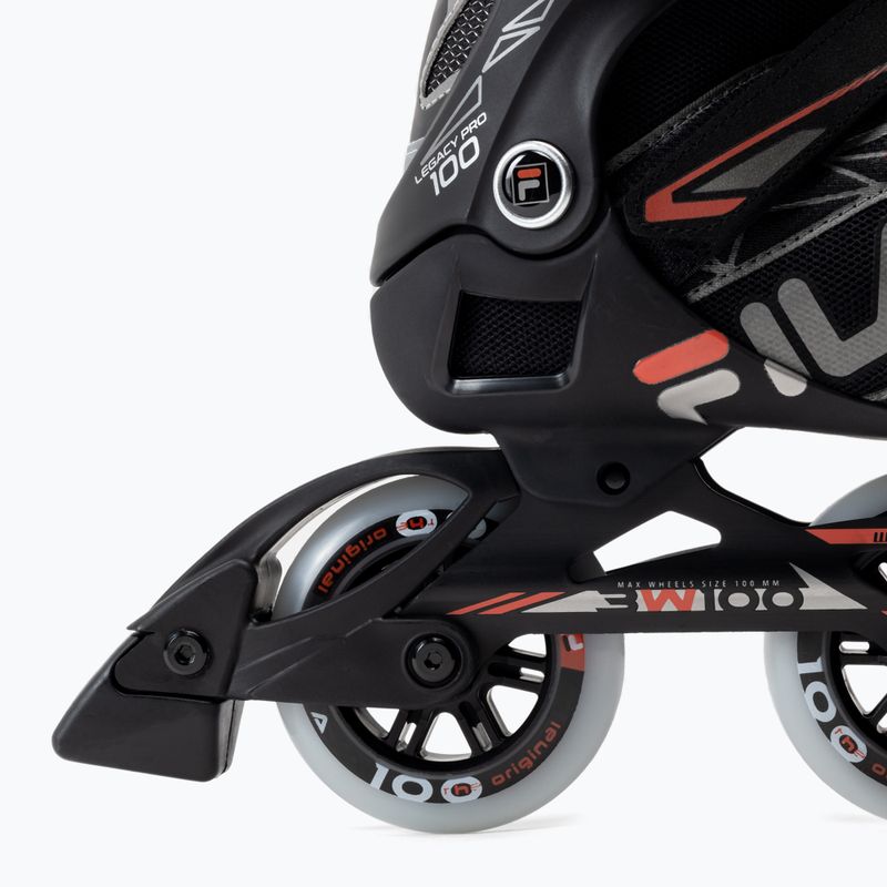 FILA Legacy Pro 100 black/red vyriški riedučiai 6