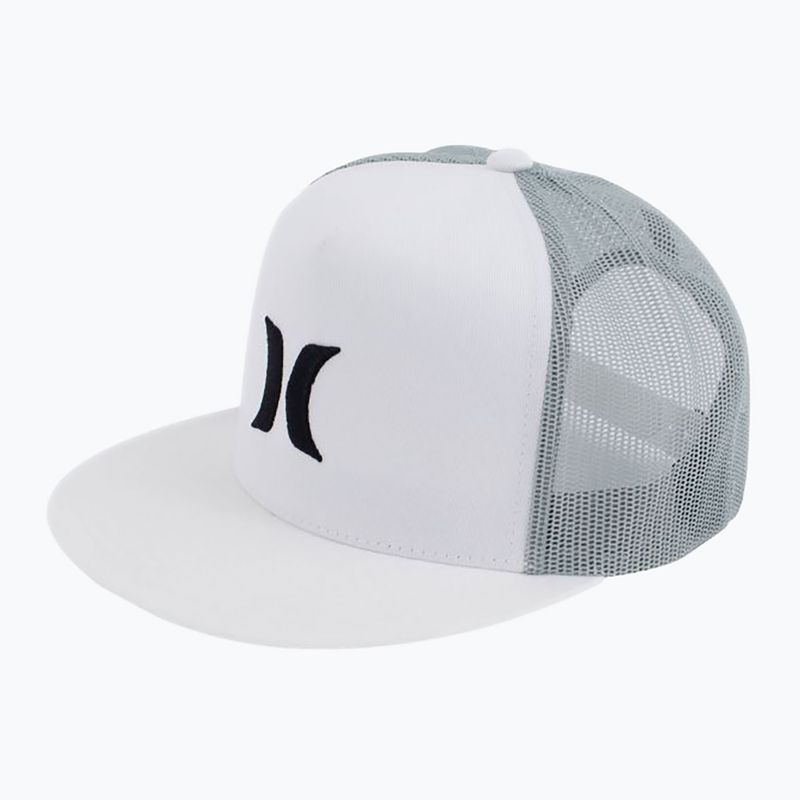 Vyriška kepuraitė su snapeliu Hurley Icon Solid Flat Trucker white
