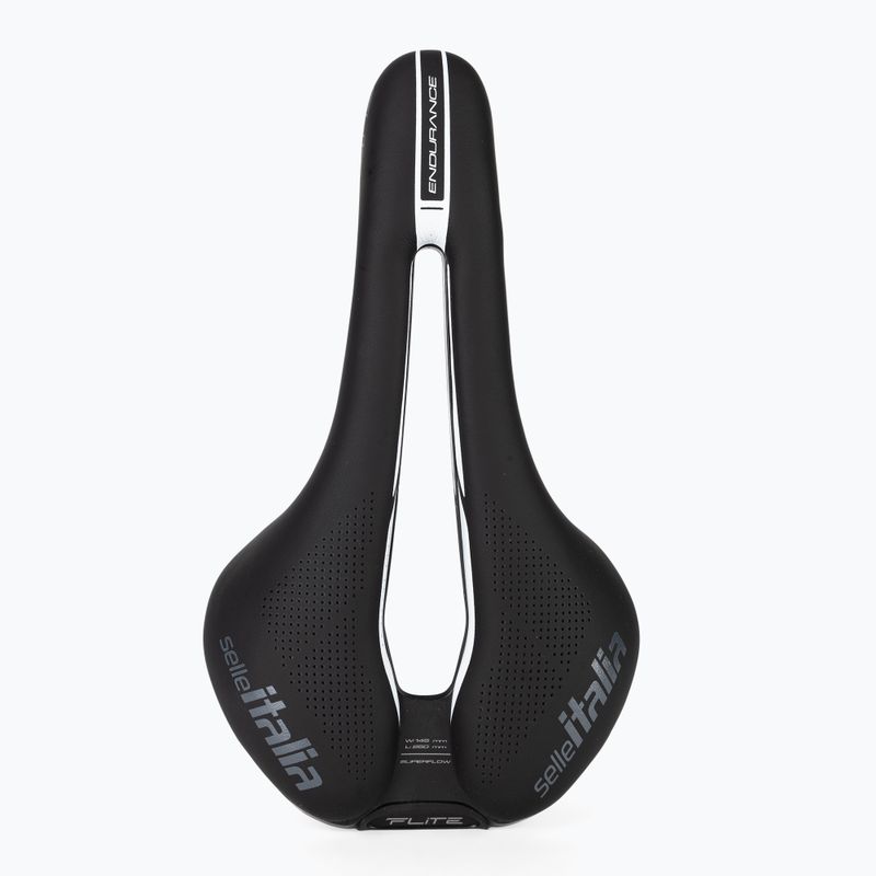 Selle Italia Flite Boost Endurance Superflow Ti 316 Rail Fibra-Tek dviračio balnelis juodas SIT-017A920IKC007 3