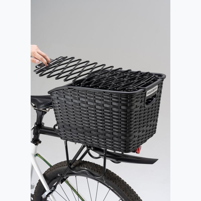 Dviračio krepšys Kosz Rockbros 330003001 Rear Bicycle Basket black 2