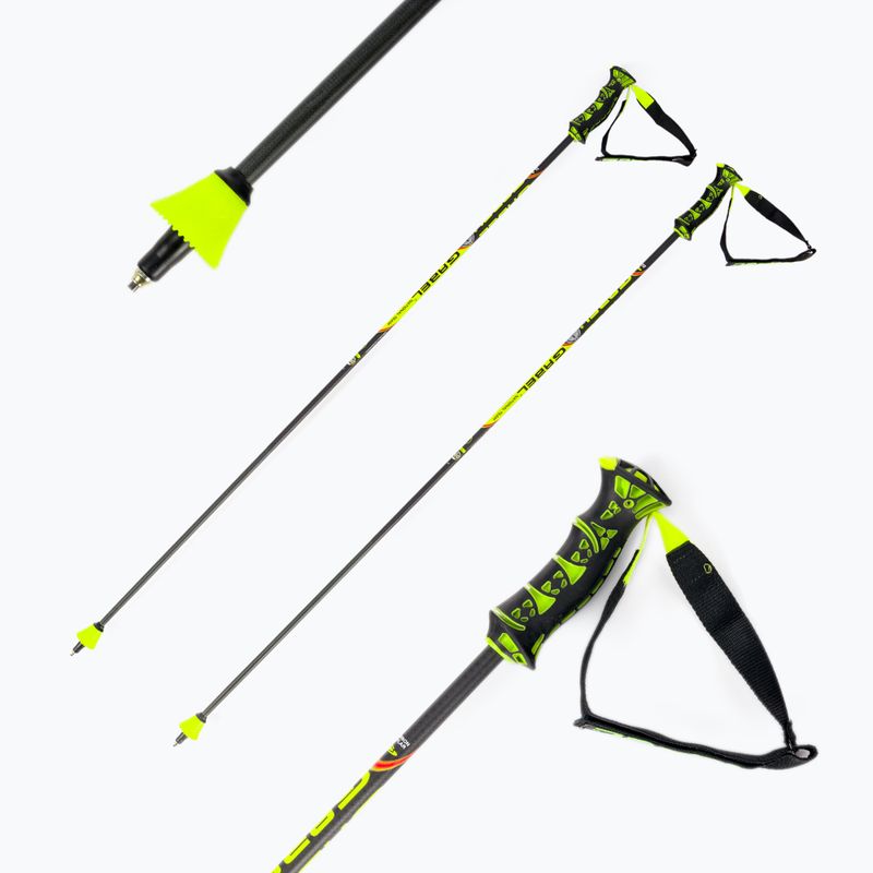 GABEL GS Carbon geltonai-juodos spalvos slidinėjimo lazdos 7009181021150 5