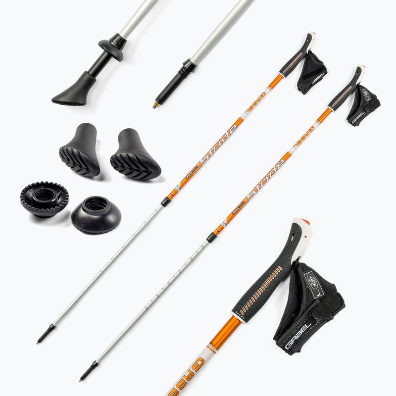 Šiaurietiško ėjimo lazdos GABEL Vario S - 9.6 oranžinės 7008350550000 7