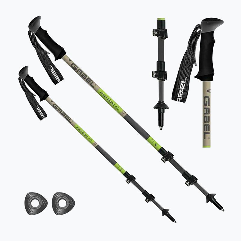 GABEL Mont Blanc F.L. 4.0 žalios trekingo lazdos 7008432300000 7