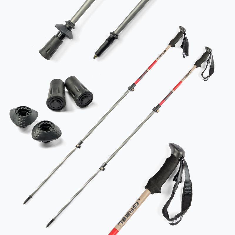 GABEL Mont Blanc F.L. 4.0 trekingo lazdos raudonos spalvos 7008432400000 6
