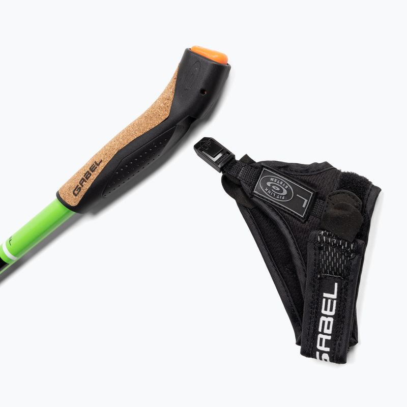 Šiaurietiško ėjimo lazdos GABEL Strech Carbon green 4