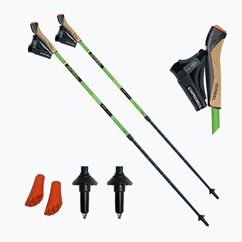 Šiaurietiško ėjimo lazdos GABEL Strech Carbon green 6