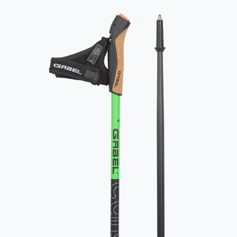 Šiaurietiško ėjimo lazdos GABEL Carbon XT 2S 80 F.L. black/lime 3