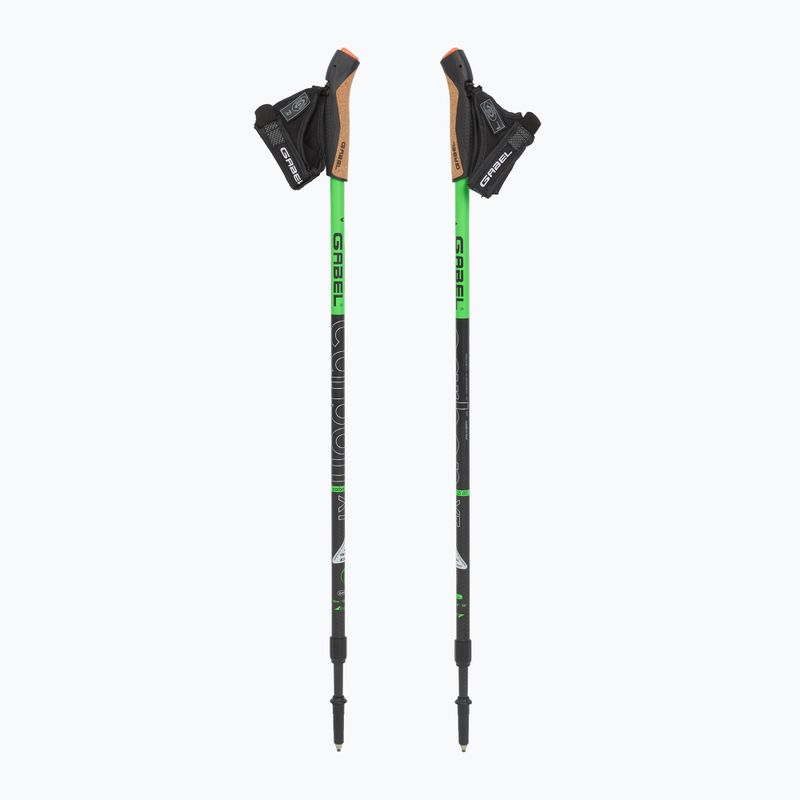 Šiaurietiško ėjimo lazdos GABEL Carbon XT 2S 80 F.L. black/lime 5