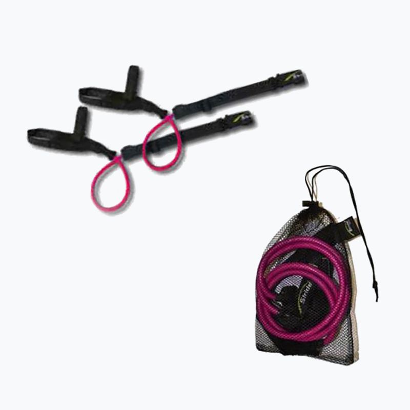 Guminės juostos treniruotėms su šiaurietiško ėjimo lazdomis GABEL Stride Power NW Rubber 15 lb raudonos