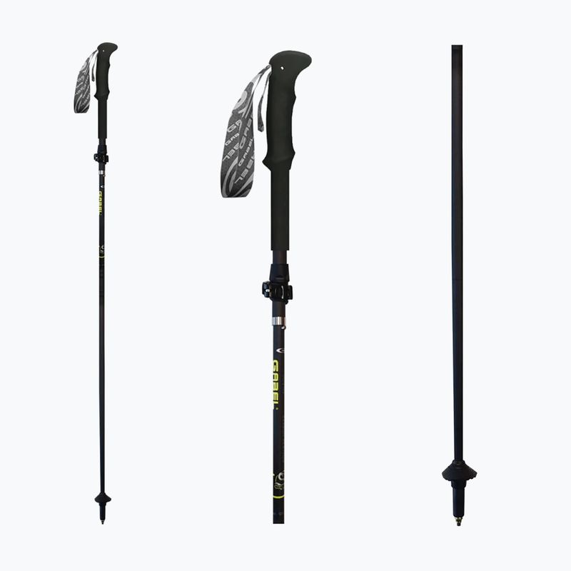 Šiaurietiško ėjimo lazdos GABEL Carbon Feather XTL black