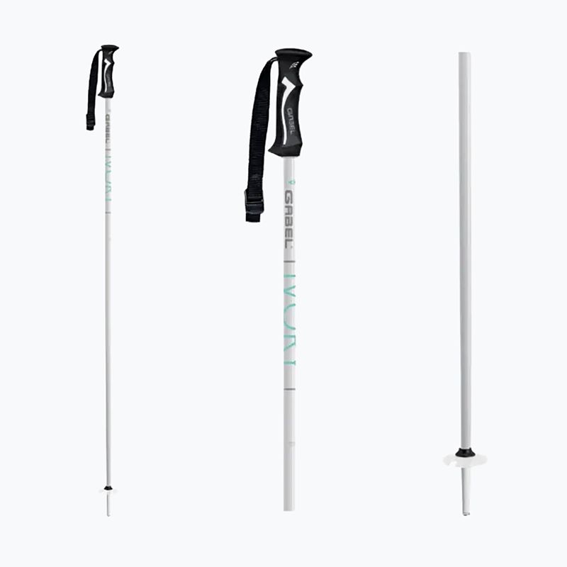 Slidžių lazdos GABEL Ivory white/aqua 2