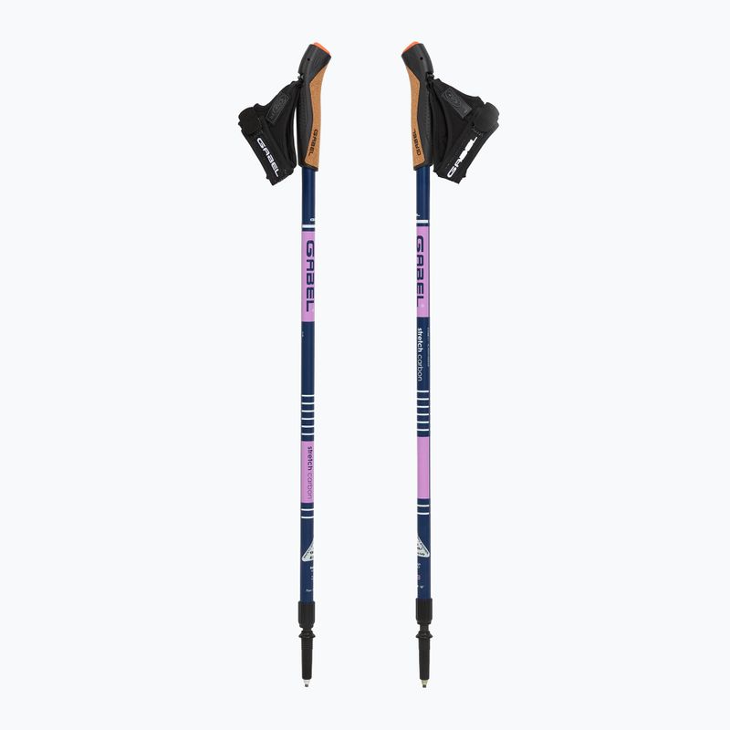 Šiaurietiško ėjimo lazdos GABEL Strech Carbon purple 5