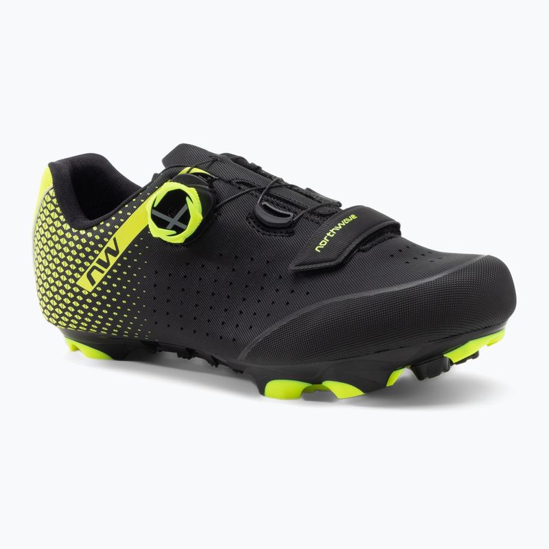 Vyriški MTB dviračių batai Northwave Origin Plus 2 black/yellow 80212005