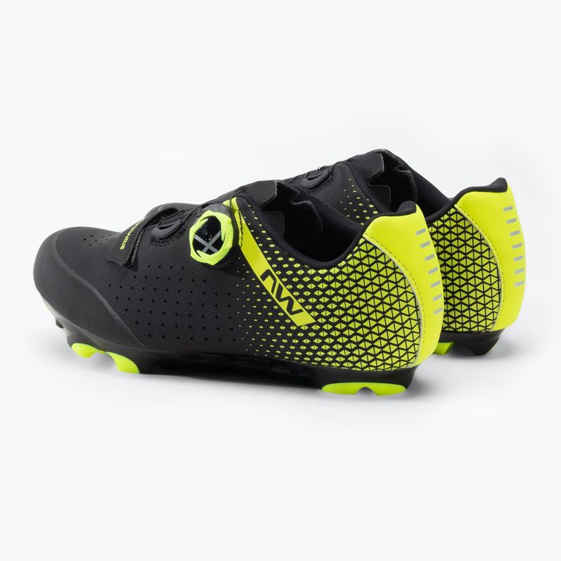 Vyriški MTB dviračių batai Northwave Origin Plus 2 black/yellow 80212005 3