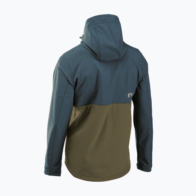 Vyriška dviračių striukė Northwave Easy Out Softshell deep blue/forest green 6