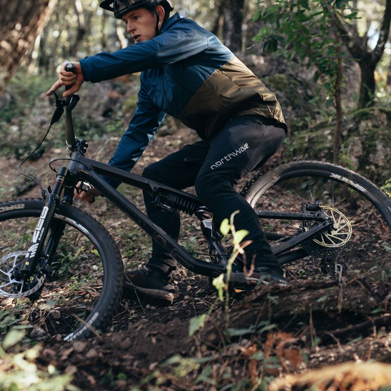 Vyriška dviračių striukė Northwave Easy Out Softshell deep blue/forest green 7