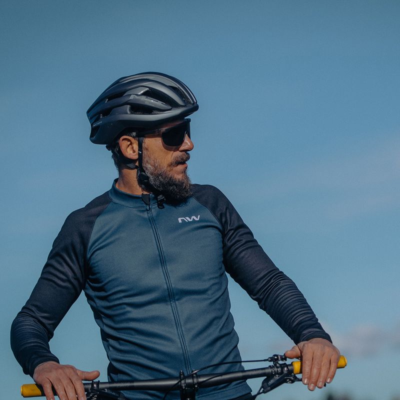 Vyriški dviračių marškinėliai ilgomis rankovėmis Northwave Blade 4 deep blue/black 5