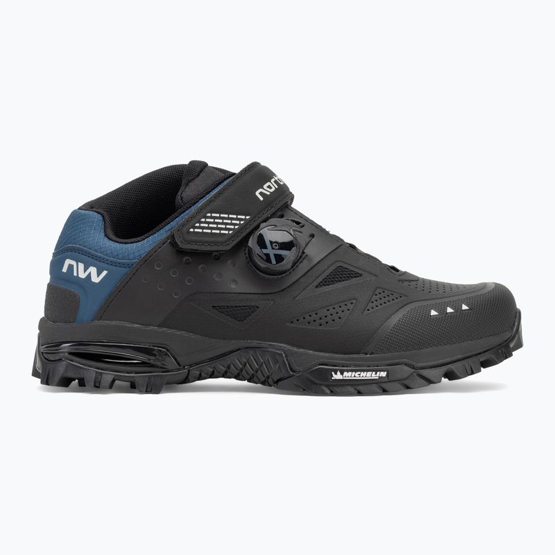 Vyriški dviračių MTB batai Northwave Enduro Mid 2 black/deep blue 2