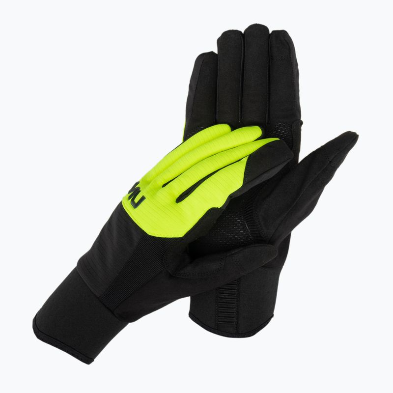 Vyriškos dviračių pirštinės Northwave Fast Gel black/yellow fluo