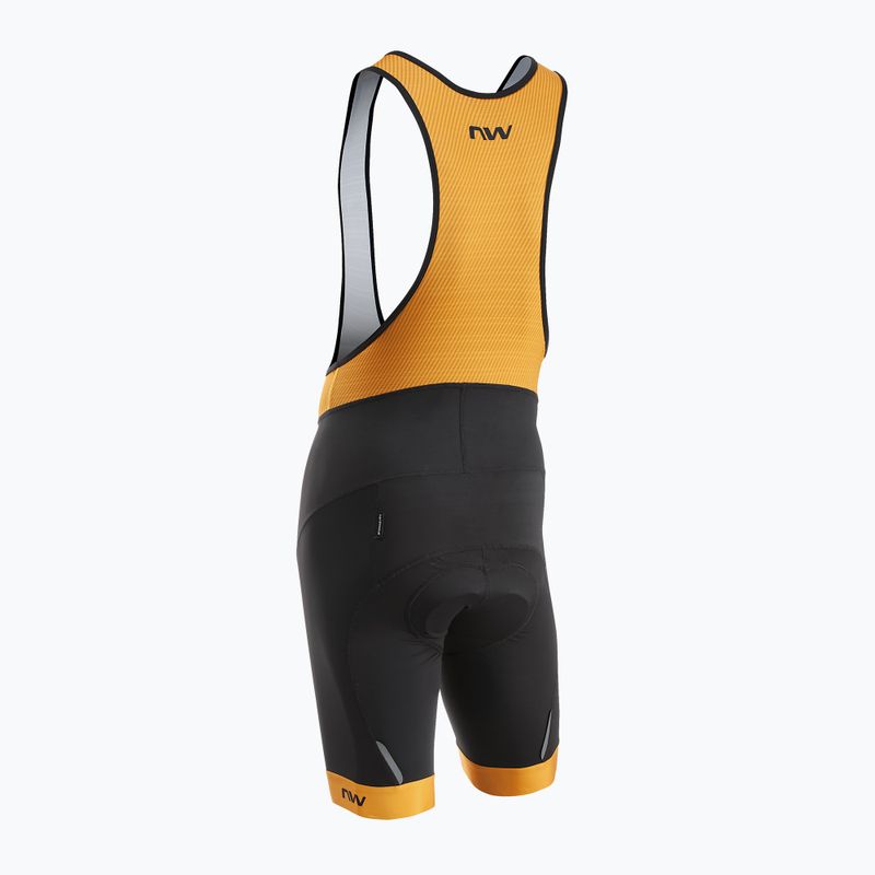 Vyriški dviračių šortai Northwave Force Evo Bibshort black/ochre 2