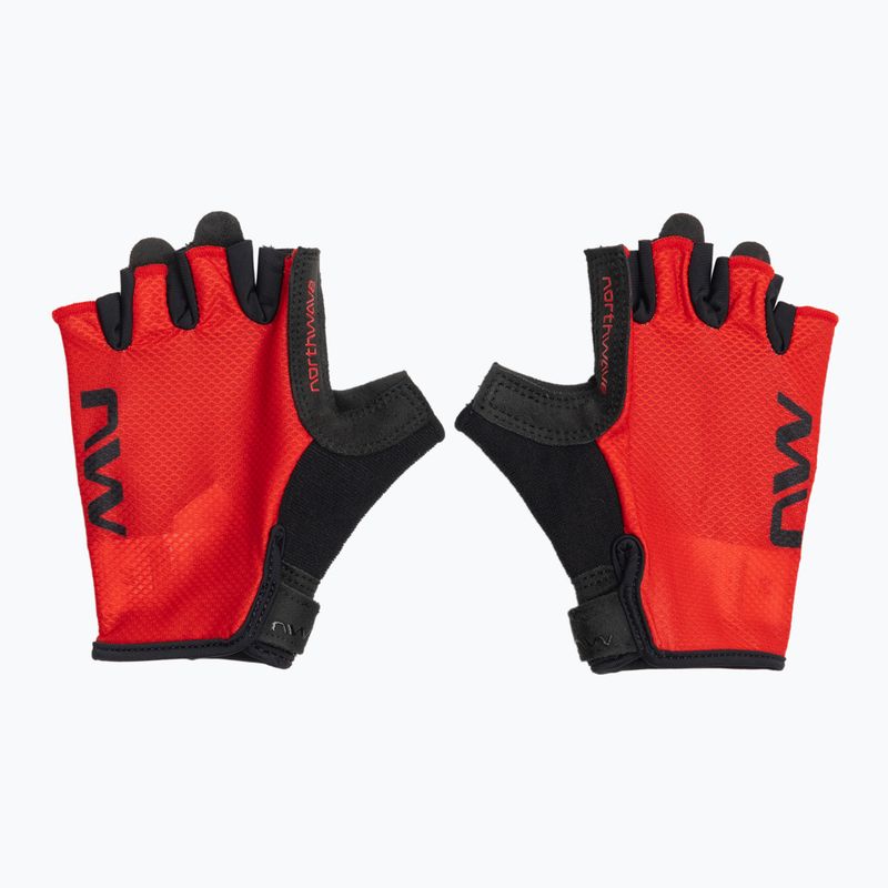 Vyriškos dviračių pirštinės Northwave Active Short Finger radiant red 2