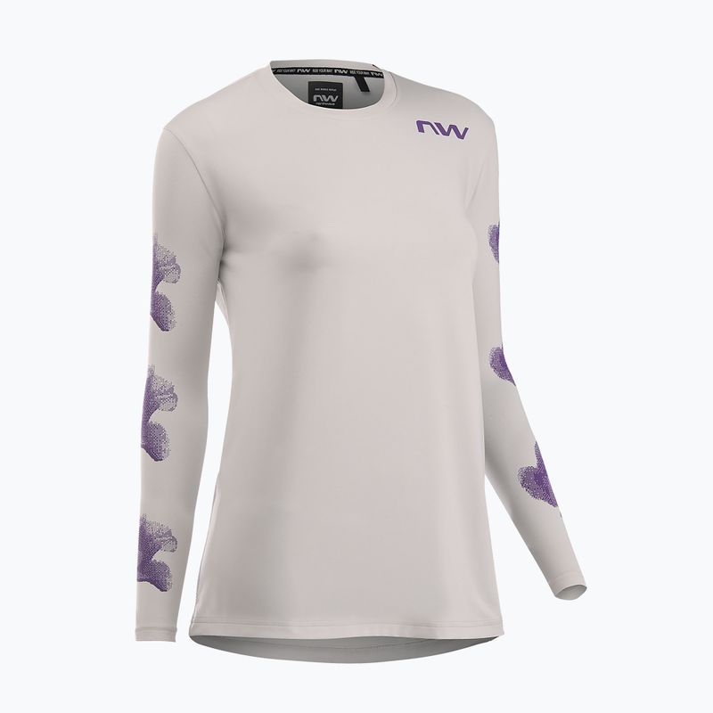 Moteriški dviračių marškinėliai ilgomis rankovėmis Northwave Xtrail light grey/dark purple