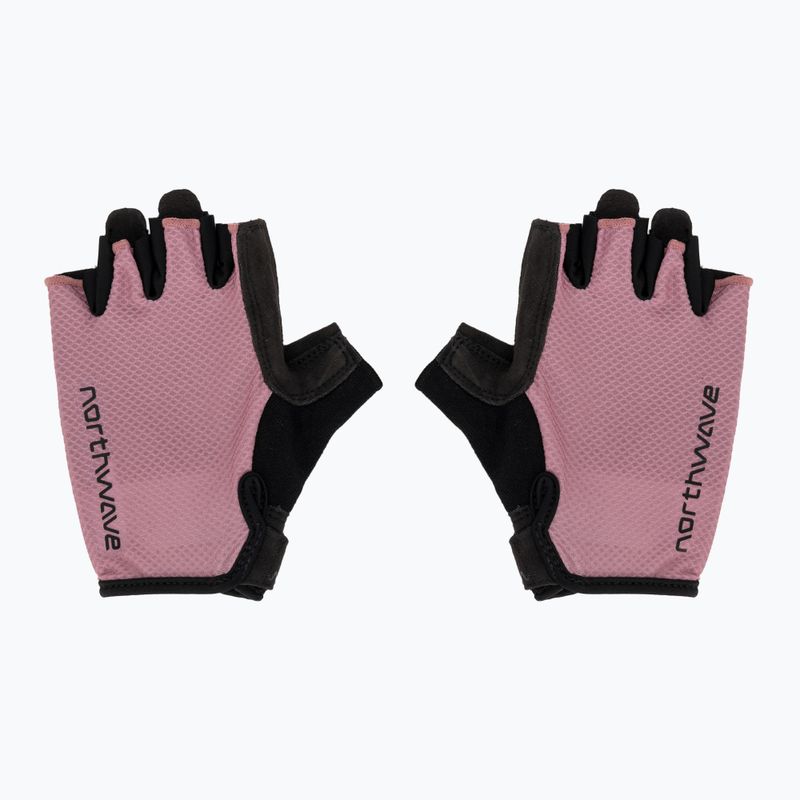 Moteriškos dviračių pirštinės Northwave Active Max Short Finger dusty malva 2