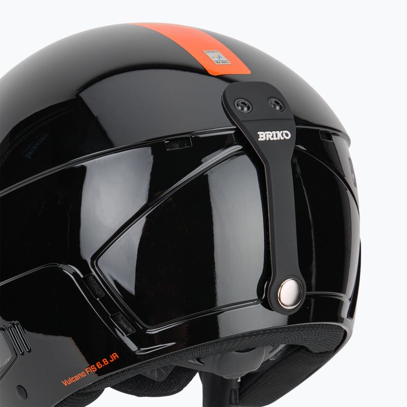 Vaikiškas slidinėjimo šalmas Briko Vulcano FIS 6.8 JR shiny black/orange 7