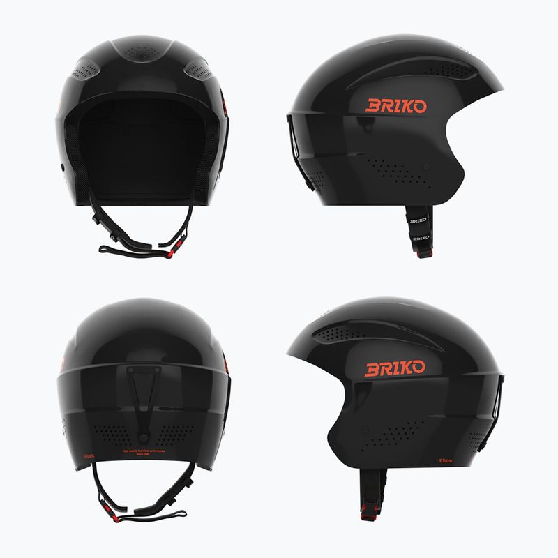 Vaikiškas slidinėjimo šalmas Briko Elias Jr shiny black/orange 4