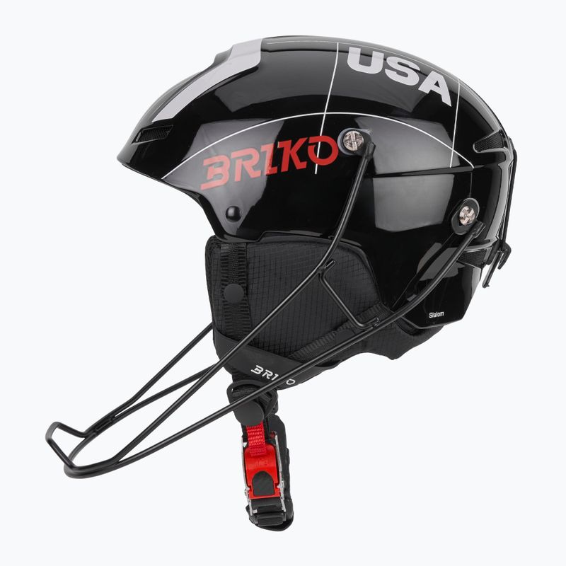 Slidinėjimo šalmas Briko Slalom 2.0 USA shiny black/white/cardinal red 4