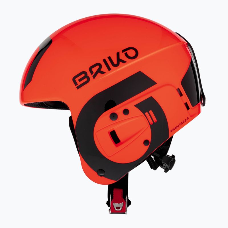 Vaikiškas slidinėjimo šalmas Briko Vulcano FIS 6.8 JR blizgus oranžinis/juodas 5