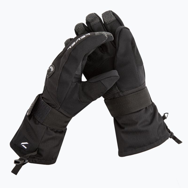 Vyriškos snieglenčių pirštinės Level Fly black 1031