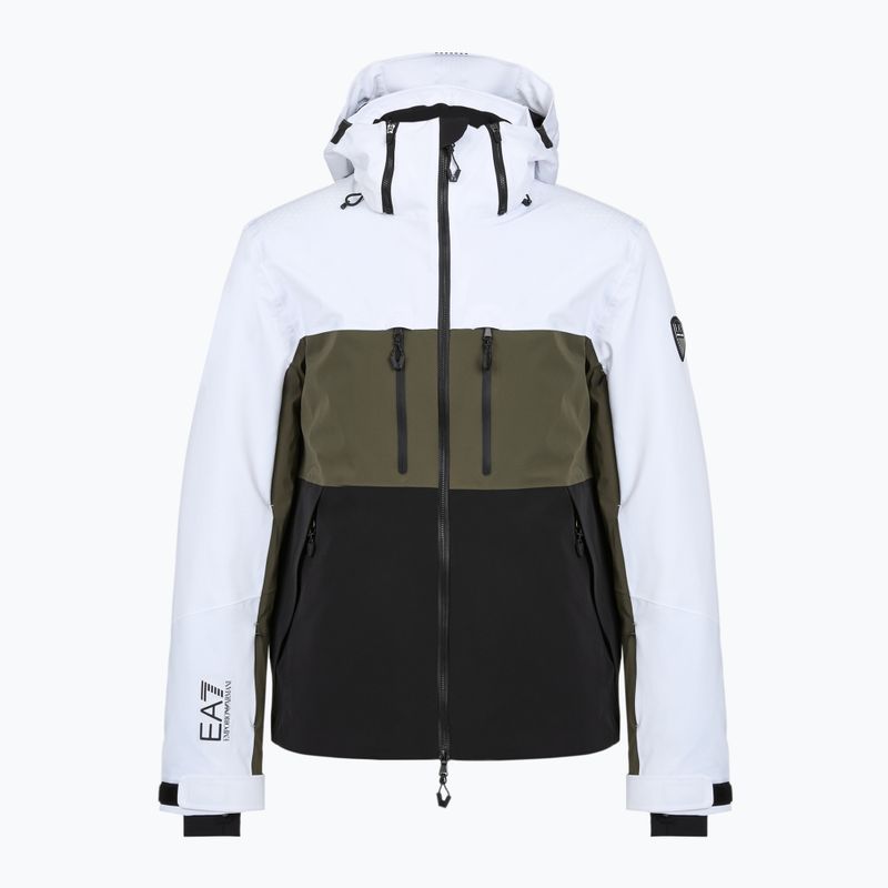 Vyriška slidinėjimo striukė EA7 Emporio Armani Ski Kitzbuhel Protectum7 Colorblock white / black / grape leaf