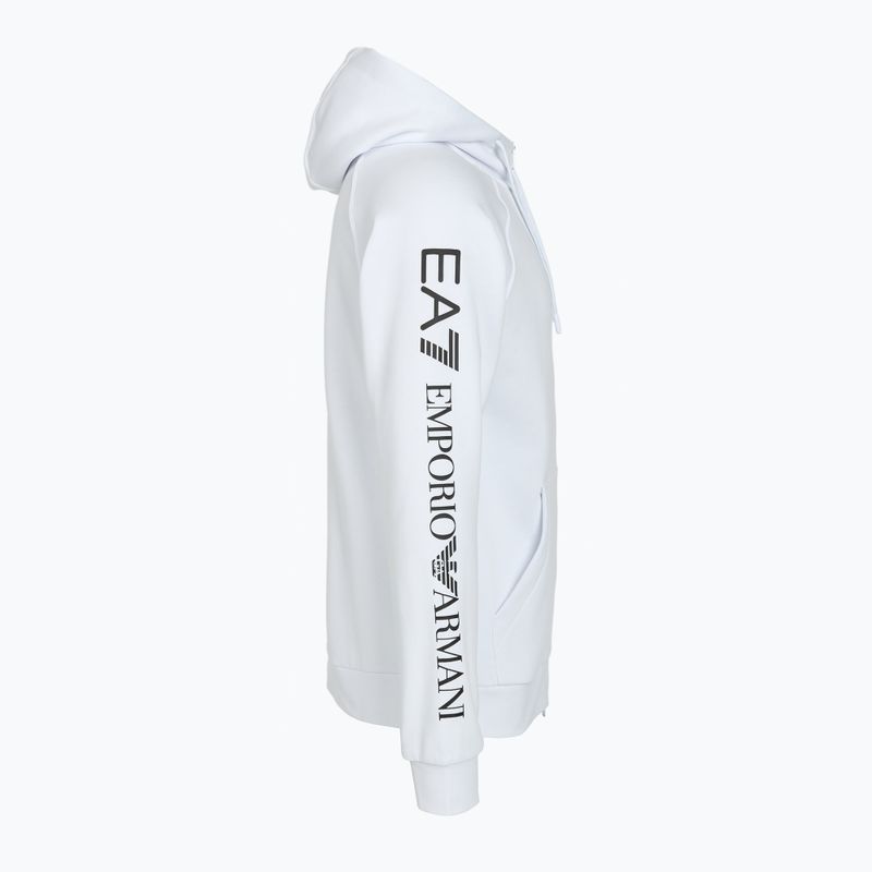 Vyriškas džemperis Emporio Armani EA7 Train Logo Series Extended Logo Hoodie Fz white / black 3