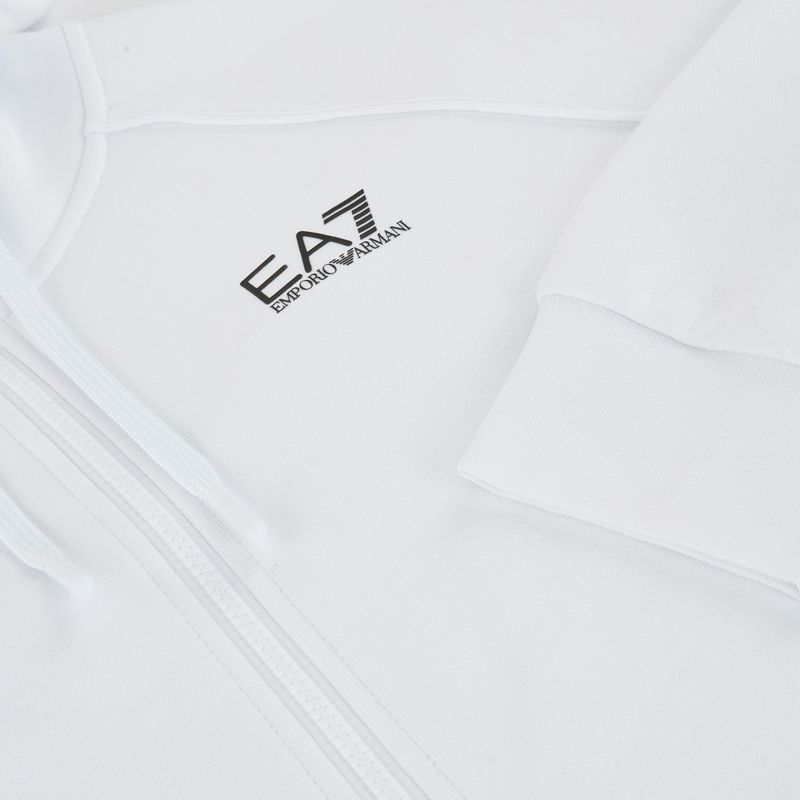 Vyriškas džemperis Emporio Armani EA7 Train Logo Series Extended Logo Hoodie Fz white / black 5
