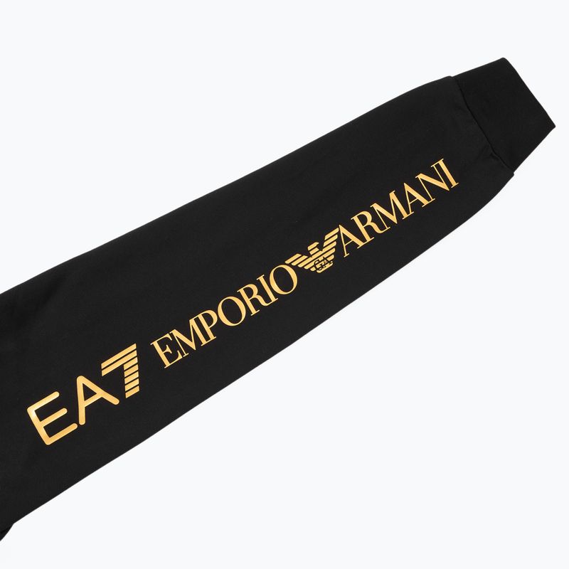 Vyriškas džemperis Emporio Armani EA7 Train Logo Series Extended Logo Hoodie Fz black / gold 4