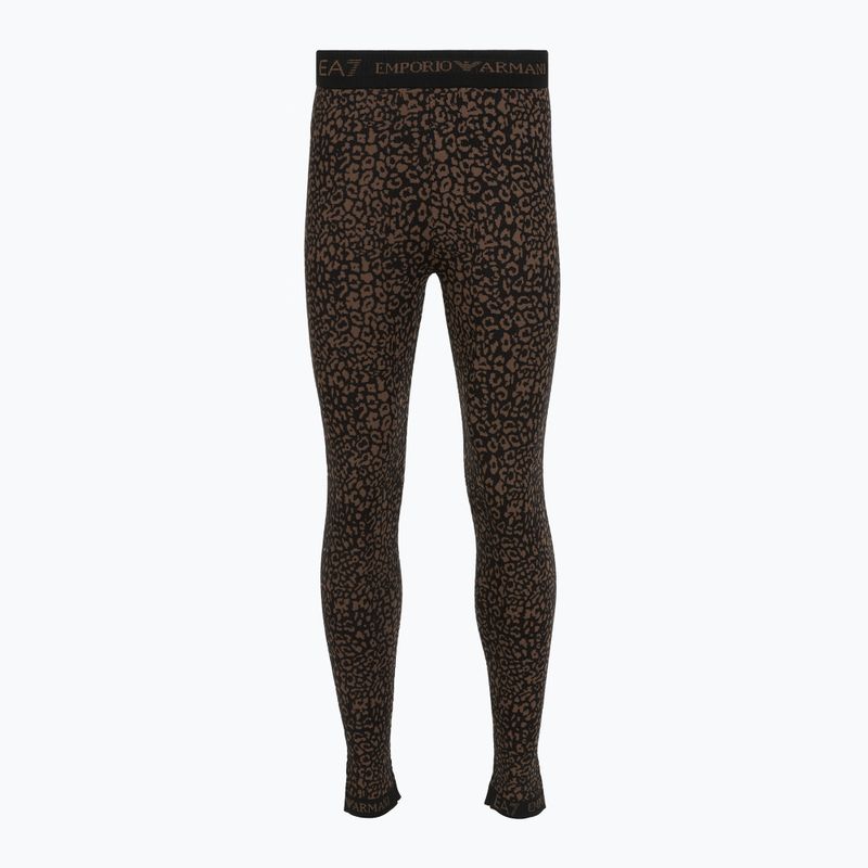 Moteriškas termoaktyvių apatinių komplektas EA7 Emporio Armani Ski Jacquard Knitted fancy brown animal print 7