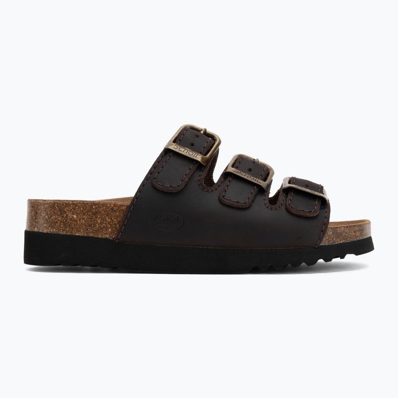 Moteriškos šlepetės Scholl Rio Wedge Ad Med dark brown 2