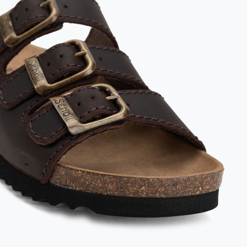 Moteriškos šlepetės Scholl Rio Wedge Ad Med dark brown 7
