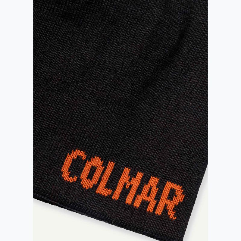 Vyriška žieminė kepurė Colmar Turner black/mars orange 3